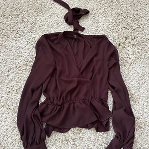 Purple long sleeve shirt